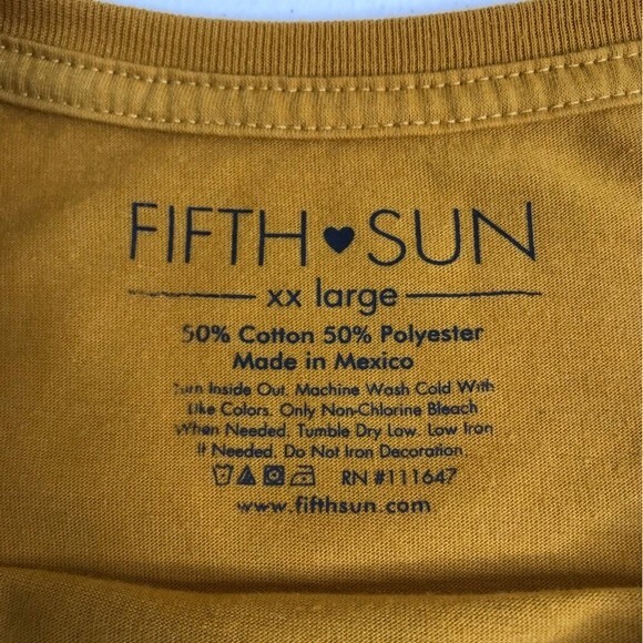 Fifth Sun Cactus Cacti Mustard Graphic Tee Short Sleeve Womens Size XX Large - Picture 11 of 15